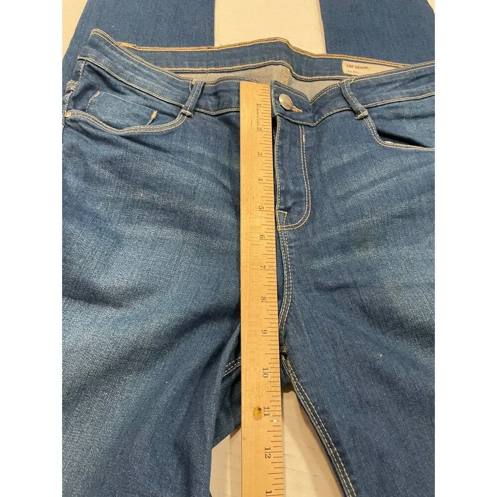 Zara women's blue skinny jeans size 8 Mid rise skinny stretch denim TRF denim